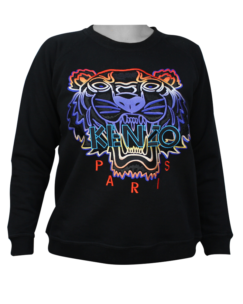 Sudadera Kenzo Tiger Negro Rosa S